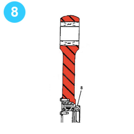 item#8 F-1000 Crankshaft Assembly Continental Emsco Style Crankshaft Brg F-1000 Crankshaft Assembly image