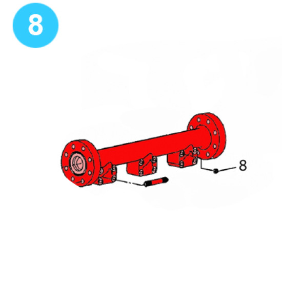 item#8 PZ-11HP Fluid Cylinder & Manifolds - 5000psi, Gardner Denver Style Nut, Cylinder to Discharge PZ-11 HP Fluid Cylinder & Manifolds 5,000psi image