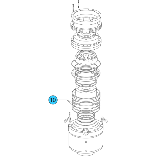item#10 21 1/4 - 5000 psi Wedge Cover Model Spherical Shaffer Style BOP Seal Piston O.D. image