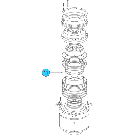 item#11 16 3/4 - 5000 psi Wedge Cover Model Spherical Shaffer Style BOP Seal Adapter I.D. (Lower) 16-3/4
