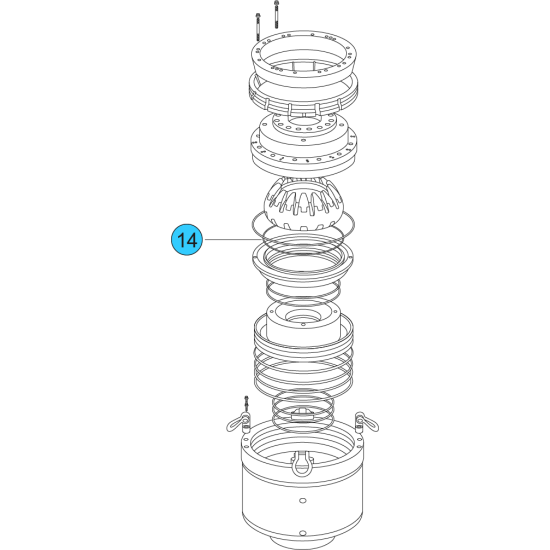 item#14 13 5/8 - 5000 psi Wedge Cover Model Spherical Shaffer Style BOP Seal Adapter Top 13-5/8