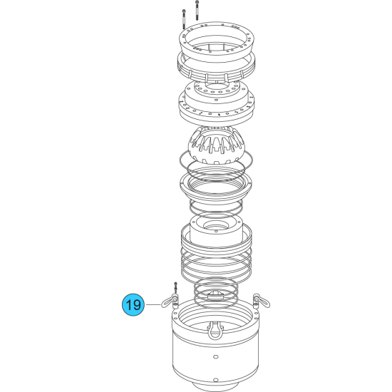 item#19 11 in - 10000 psi Wedge Cover Model Spherical Shaffer Style BOP Anchor Shackle image