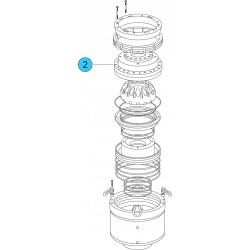 item#2 16 3/4 - 5000 psi Wedge Cover Model Spherical Shaffer Style BOP Upper Housing - Studded
