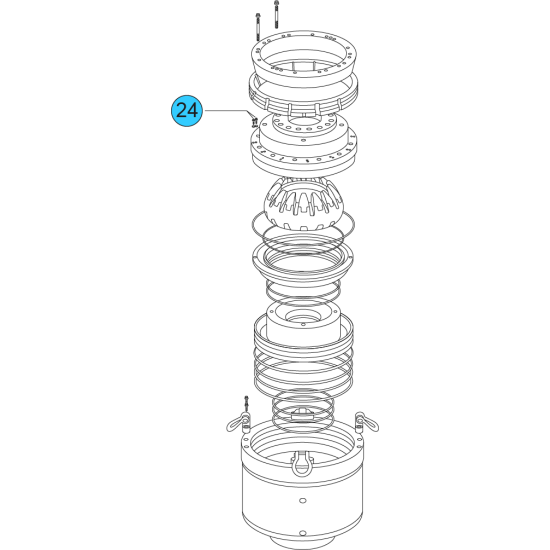 item#24 21 1/4 - 5000 psi Wedge Cover Model Spherical Shaffer Style BOP Socket Head Cap Screw 21-1/4