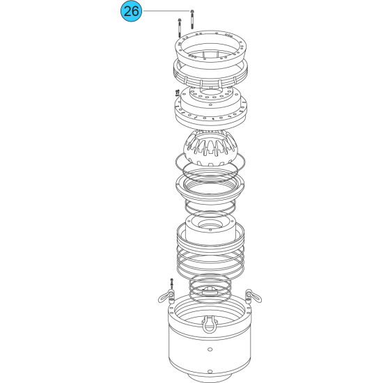 item#26 11 in - 10000 psi Wedge Cover Model Spherical Shaffer Style BOP Nut for Top API Flange image