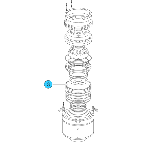 item#3 21 1/4 - 5000 psi Wedge Cover Model Spherical Shaffer Style BOP Piston image