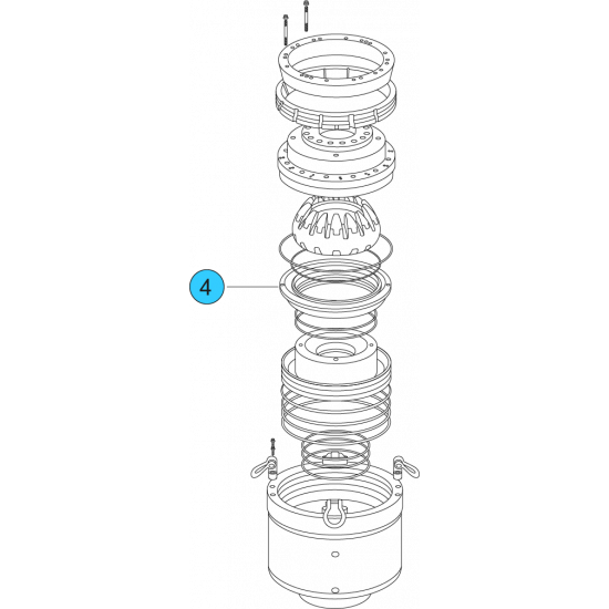 item#4 21 1/4 - 5000 psi Wedge Cover Model Spherical Shaffer Style BOP Adapter Ring image