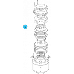 item#5 16 3/4 - 5000 psi Wedge Cover Model Spherical Shaffer Style BOP Nitrile (Blue)