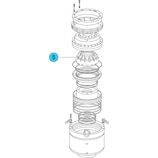 item#5 21 1/4 - 5000 psi Wedge Cover Model Spherical Shaffer Style BOP Sealing Element image