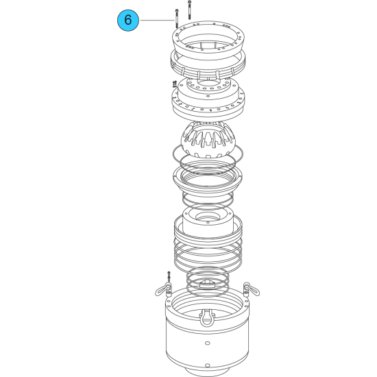 item#6 16 3/4 - 5000 psi Wedge Cover Model Spherical Shaffer Style BOP Stud 16-3/4