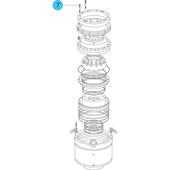 item#7 13 5/8 - 10000 psi Wedge Cover Model Spherical Shaffer Style BOP Nut image