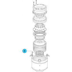 item#8 11 in - 10000 psi Wedge Cover Model Spherical Shaffer Style BOP Seal Piston I.D. (lower)
