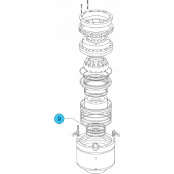 item#9 11 in - 10000 psi Wedge Cover Model Spherical Shaffer Style BOP Seal Piston I.D. (Upper)