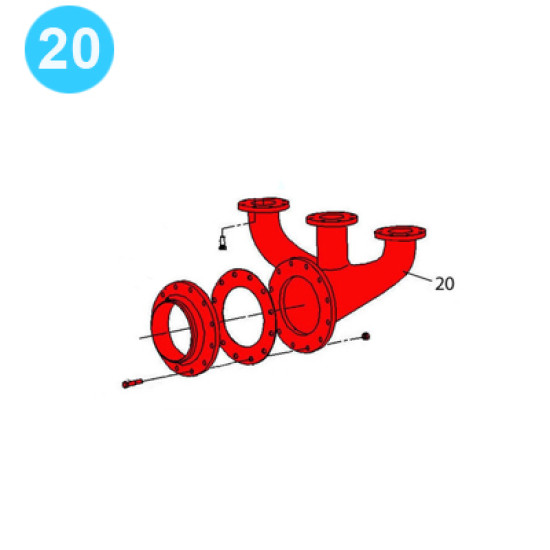 item#20 PZ-10 Fluid-end and Cylinder Parts Gardner Denver Style Manifold suction PZ-10 Fluid End & Cylinder Parts image