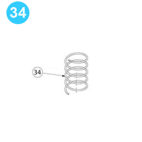 item#34 PZ-11 Fluid-end and Cylinder Parts Gardner Denver Style Spring, Valve PZ-11 Fluid End & Cylinder Parts image