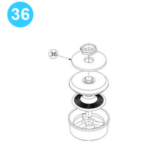 item#36 PZ-10 Fluid-end and Cylinder Parts Gardner Denver Style Washer, Valve PZ-10 Fluid End & Cylinder Parts image