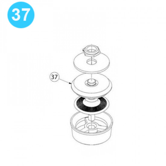 item#37 PZ-10 Fluid-end and Cylinder Parts Gardner Denver Style Insert, Valve (Polyurethane) image