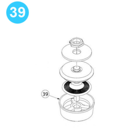 item#39 PZ-10 Fluid-end and Cylinder Parts Gardner Denver Style Seat Valve PZ-10 Fluid End & Cylinder Parts image
