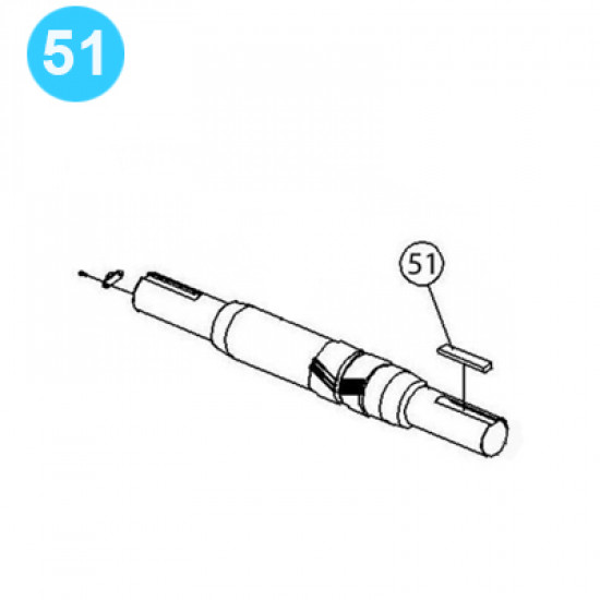 item#51 PZ-11 Gear Driving Parts, Eccentric Gardner Denver Style Key, Jackshaft image