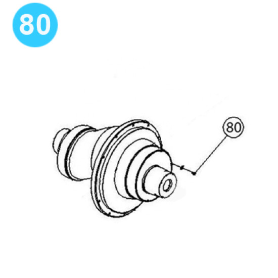 item#80 PZ-11 Gear Driving Parts, Eccentric Gardner Denver Style Screw, Bearing to Eccentric image