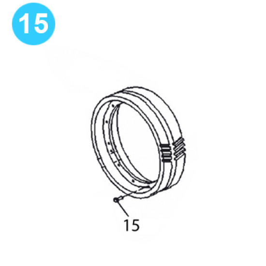 item#15 PZ-11HP Drive Parts Gardner Denver Style Screw, Gear to Eccentric image