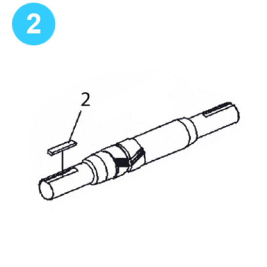 item#2 PZ-11HP Drive Parts Gardner Denver Style Key-Jackshaft image