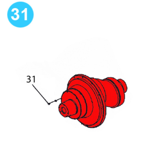 item#31 PZ-11HP Drive Parts Gardner Denver Style Screw, Bearing to Eccentric image