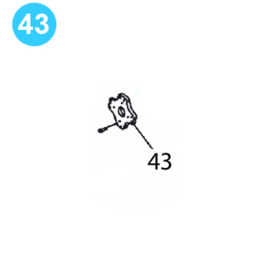 item#43 PZ-11HP Drive Parts Gardner Denver Style Plate-Retainer, Crosshead Pin PZ-11 HP Drive Parts image