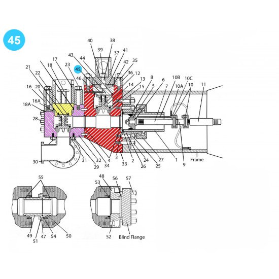 item#45 National Style 9-P-100 Fluid-End Assembly Valve Guide Insert National Style 9-P-100 Fluid-End Assembly image