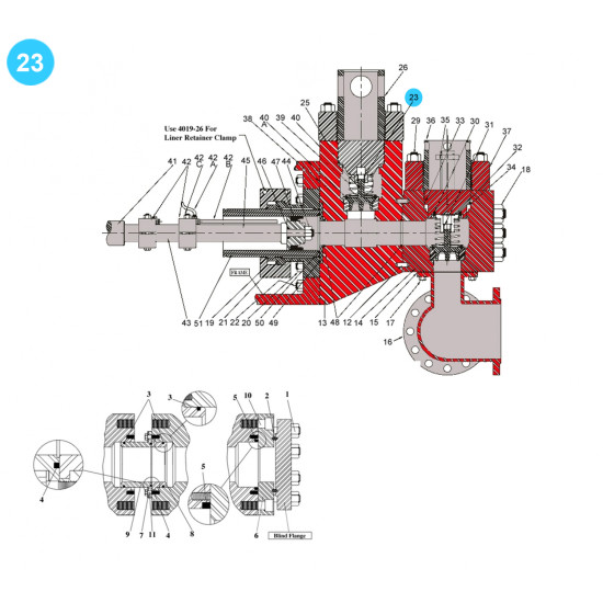 item#23 National Style 14-P-220 Fluid-End Assembly Valve Guide Insert image
