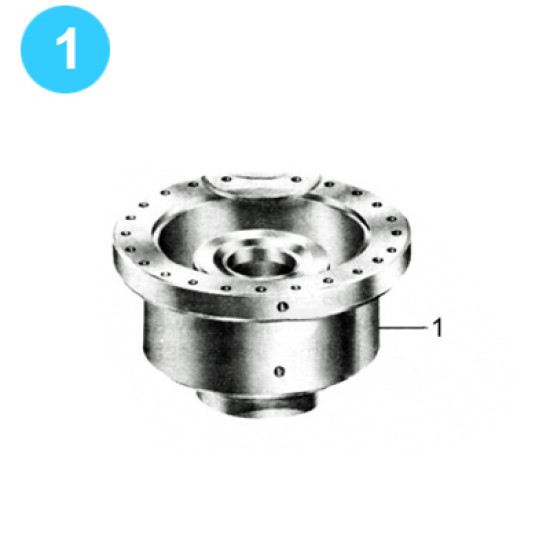 Showing image for item#1 16 3/4 in - 5000 psi Wedge Cover Dual Model Spherical Shaffer Style BOP Lower Housing item#1 16 3/4 in - 5000 psi Wedge Cover Dual Model Spherical Shaffer Style BOP Lower Housing 16 3/4
