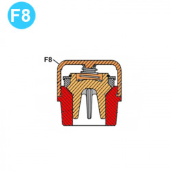 item#F8 TEE Piston and Liners 2x5" Gardner Denver Style Cage item#F8 TEE Piston and Liners 2x5" Gardner Denver Style Cage