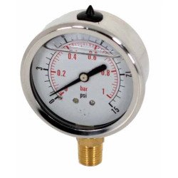 T6B 2" (50mm) 1/4 NPT with Standard Bottom Connection. Brass/Bronze Internals - Filled T6B 2" (50mm) 1/4 NPT with Standard Bottom Connection. Brass/Bronze Internals - Filled