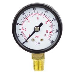 T8D 2" (50mm) 1/4 NPT with Standard Bottom Connection. Brass/Bronze Internals - Non-Filled T8D 2" (50mm) 1/4 NPT with Standard Bottom Connection. Brass/Bronze Internals - Non-Filled