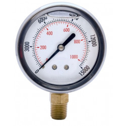 J6P 2 1/2" (63mm) 1/4" NPT with Standard Bottom Connection - Filled J6P 2 1/2" (63mm) 1/4" NPT with Standard Bottom Connection - Filled