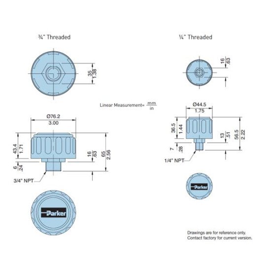 Showing image for Metal Breathers - Threaded, Non-pressurized Metal Breathers - Threaded, Non-pressurized Hydraulic & Fuel Filtration image
