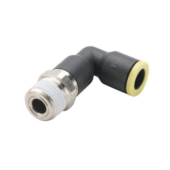 Showing image for 369PLPX-4-M7 Male Elbow Extended 90° Push-to-Connect Instant Pneumatic Fitting 369PLPX-4-M7 Male Elbow Extended 90° Push-to-Connect Instant Pneumatic Fitting image