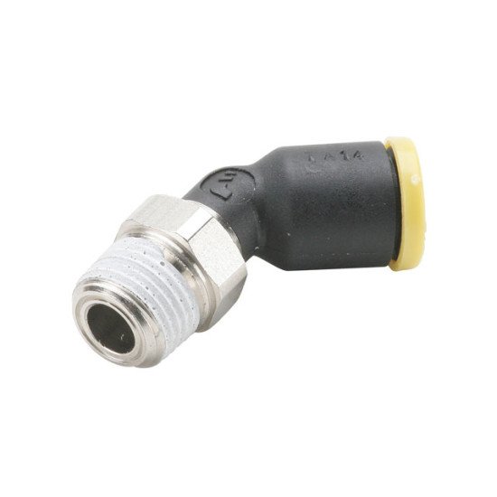 Showing image for W379PLP-8M-4R Male Elbow 45° Push-to-Connect Instant Pneumatic Fitting W379PLP-8M-4R Male Elbow 45° Push-to-Connect Instant Pneumatic Fitting image