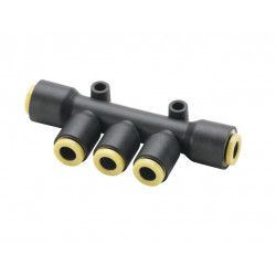 24PLP-6-4 Union Multiple Tee Push-to-Connect Instant Pneumatic Fitting 24PLP-6-4 Union Multiple Tee Push-to-Connect Instant Pneumatic Fitting