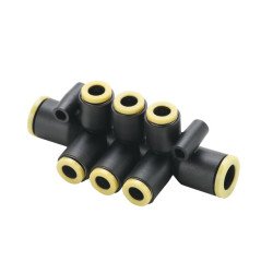 24PLPD-8M-6M Union Multiple Tee Double Push-to-Connect Instant Pneumatic Fitting 24PLPD-8M-6M Union Multiple Tee Double Push-to-Connect Instant Pneumatic Fitting