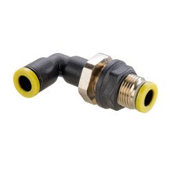 365PLPBH-10M Union Elbow Bulkhead Push-to-Connect Instant Pneumatic Fitting 365PLPBH-10M Union Elbow Bulkhead Push-to-Connect Instant Pneumatic Fitting