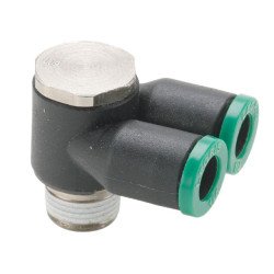 W369PLPTJ-6-6 Banjo Twin Push-to-Connect Instant Pneumatic Fitting W369PLPTJ-6-6 Banjo Twin Push-to-Connect Instant Pneumatic Fitting