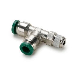 W171PLP-4-4 Male Run Tee Swivel - Inch Push-to-Connect Fitting W171PLP-4-4 Male Run Tee Swivel - Inch Push-to-Connect Fitting