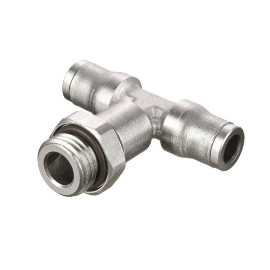 Showing image for 172PLM-4M-2G Metric-BSPP/Metric Male Branch Tee Swivel - Push-to-Connect Fitting 172PLM-4M-2G Metric-BSPP/Metric Male Branch Tee Swivel - Push-to-Connect Fitting image