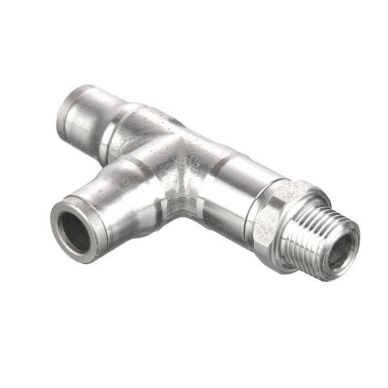 Showing image for 171PLS-8M-2 Metric-Inch Male Run Tee Swivel - Push-to-Connect Fitting 171PLS-8M-2 Metric-Inch Male Run Tee Swivel - Push-to-Connect Fitting Hydrauclic Check Valves- Parker image