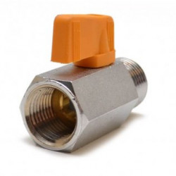 MV608-2 Parker Mini Ball Valve 1/8 NPT Male/Female Chrome Plated Brass MV608-2 Parker Mini Ball Valve 1/8 NPT Male/Female Chrome Plated Brass