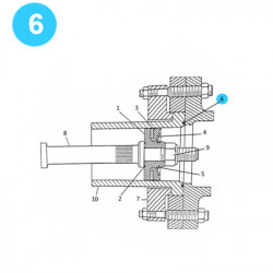 item#6 TEE 4x5" Piston and Liners Type 4" Gardner Denver Style Gasket-Hydraulic Ring item#6 TEE 4x5" Piston and Liners Type 4" Gardner Denver Style Gasket-Hydraulic Ring