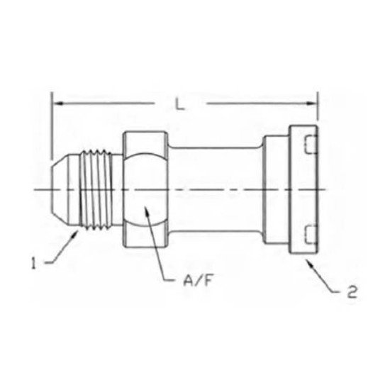 Showing image for MJ-Flange Straight Code 61 1700 Series MJ-Flange Straight Code 61 1700 Series image