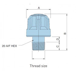 Non-Metallic Breathers - Compact Threaded Non-Metallic Breathers - Compact Threaded