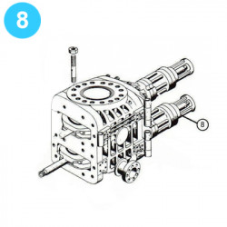 item#8 Ram LWS Shaffer Style - 10" x 5000psi (11") Single/Double Cylinder Head